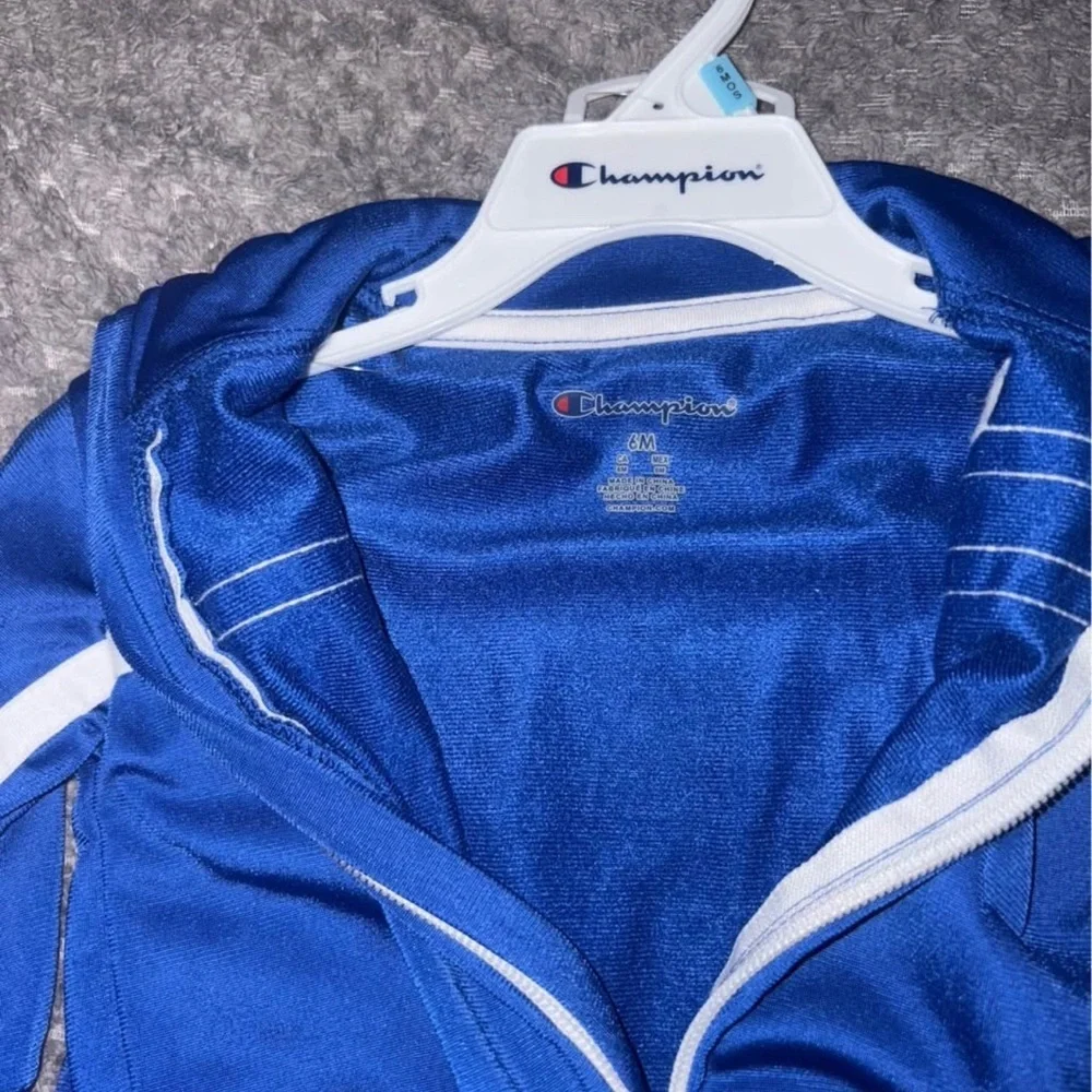 Champion Royal Blue 6 Month Tracksuit with White Stripes